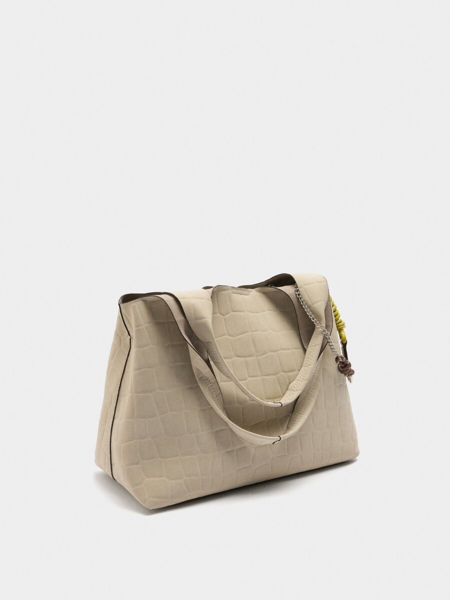 Bolso Shopper Grabado Animal crudo