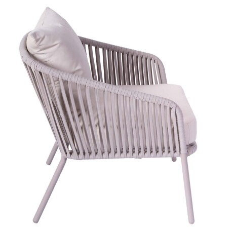 BAYAHIBE (1+2+1) ALUMINIO NATURAL-BEIGE SET DE LIVING