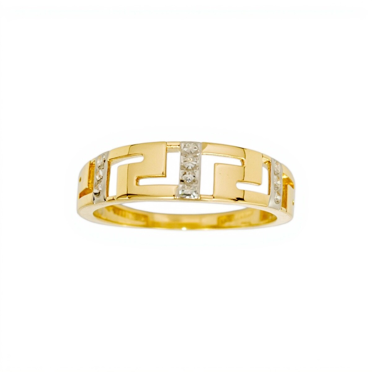 Anillo Griego calado -Oro bajo-Sin piedra-AN8226 - sinpiedra 