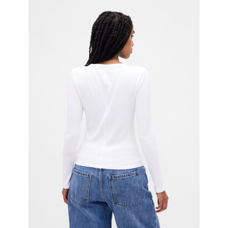 INTL LS MOD RIB CROP TEE FRESH WHITE