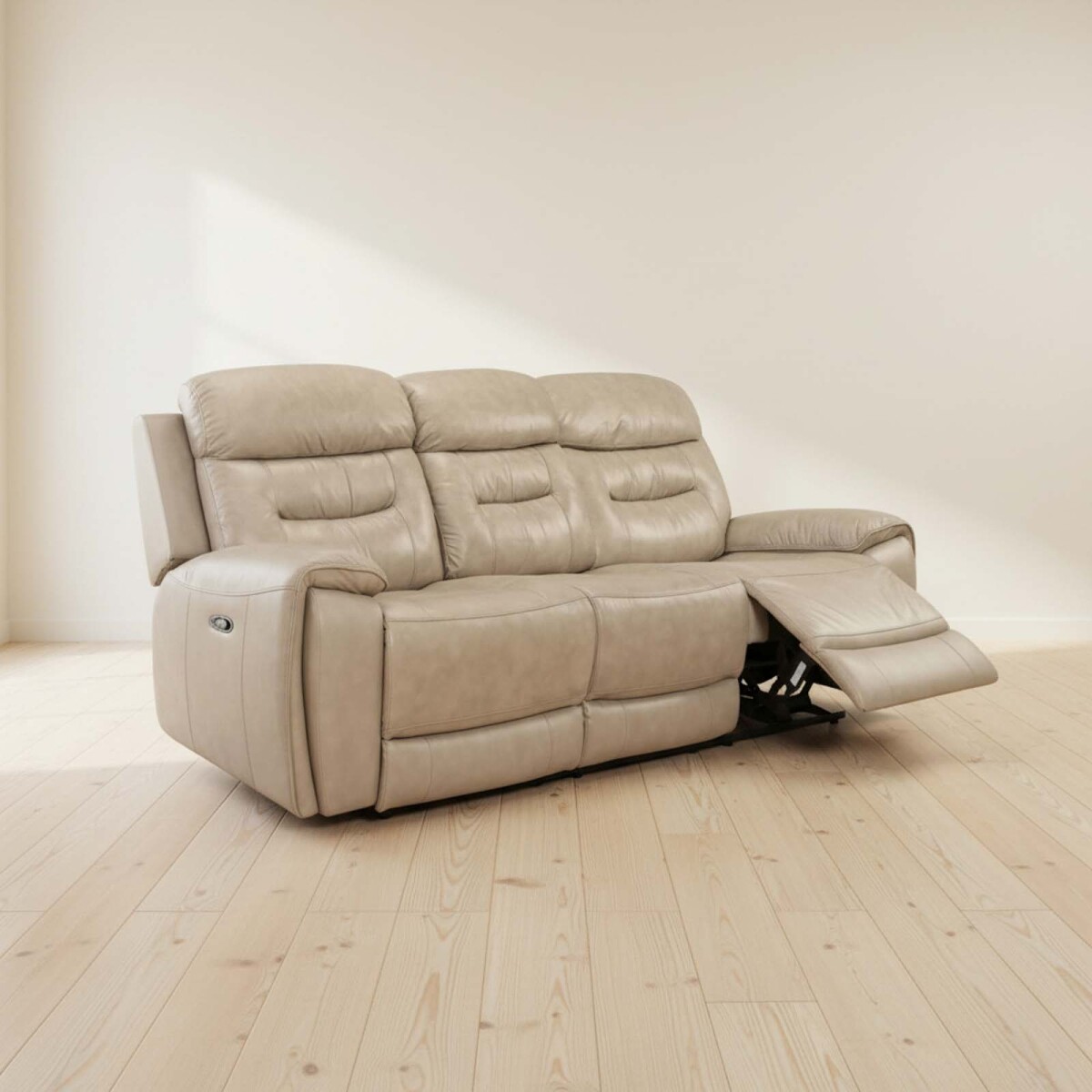 SILLÓN - 3 CUERPOS CUERO MEMPHIS BEIGE 