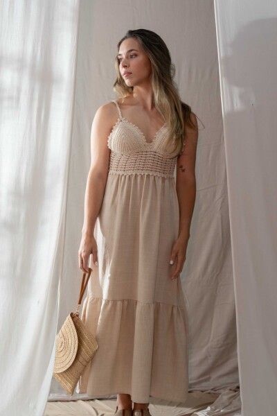 Vestido Alma Beige