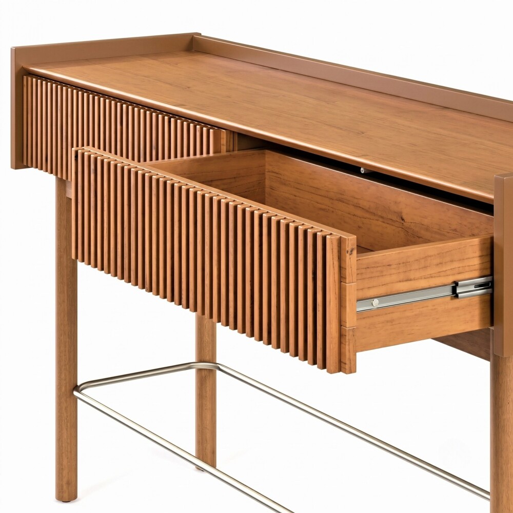 Mesa de Arrime Ripiado Natural