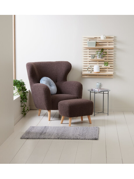 Puf VILDSUND 52x41 tela bouclé marrón Puf VILDSUND 52x41 tela bouclé marrón