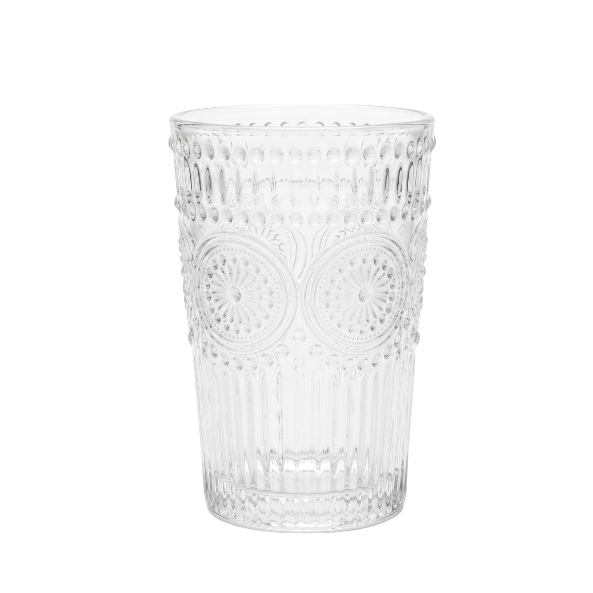 VASO LABRADO 355ML 13X8CM ALTO -DIAM TRANSPARENTE 