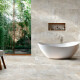 PORCELANATO TIPO PIEDRA 64X64 SATINADO GRIS CEMENTO GAMAS DE GRIS