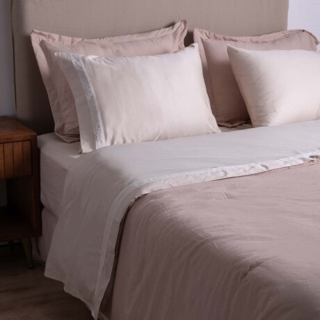 JUEGO DE SABANAS KING ALGODON NATURAL-BEIGE VANILA 300H BEIGE