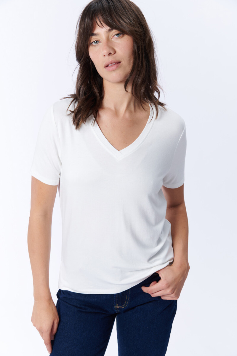 Remera manga corta escote - Cruda 