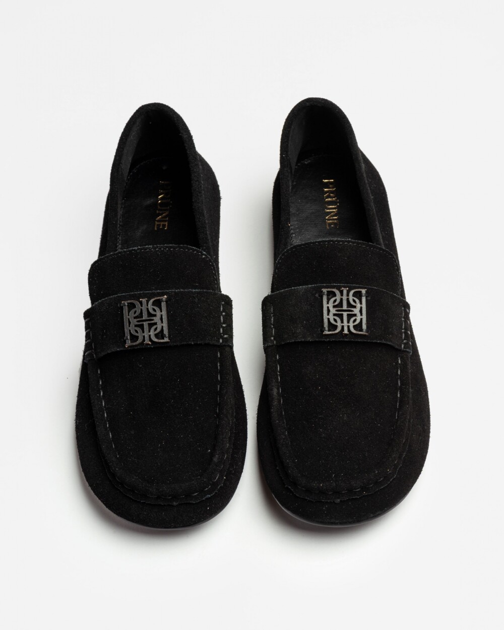 Mocasín Cannes en cuero gamuza Negro