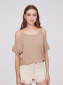 Remera Argosa Beige Oscuro