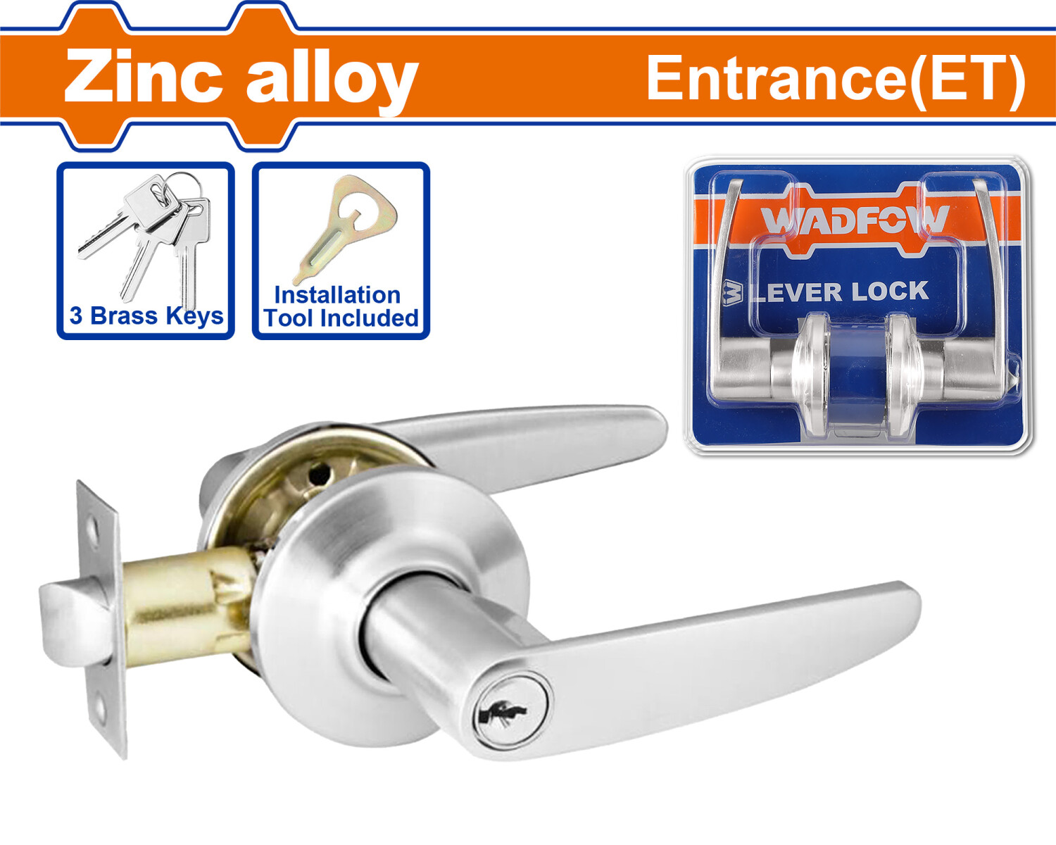 CEJUEGO DE PICAPORTE C 3 LLAVES WADFOW WUV1501 