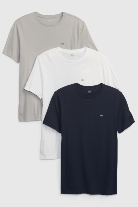 Pack X 3 Remeras Cuello Redondo Hombre Multi