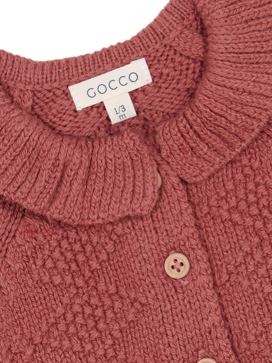 Chaqueta Punto Especial Cereza