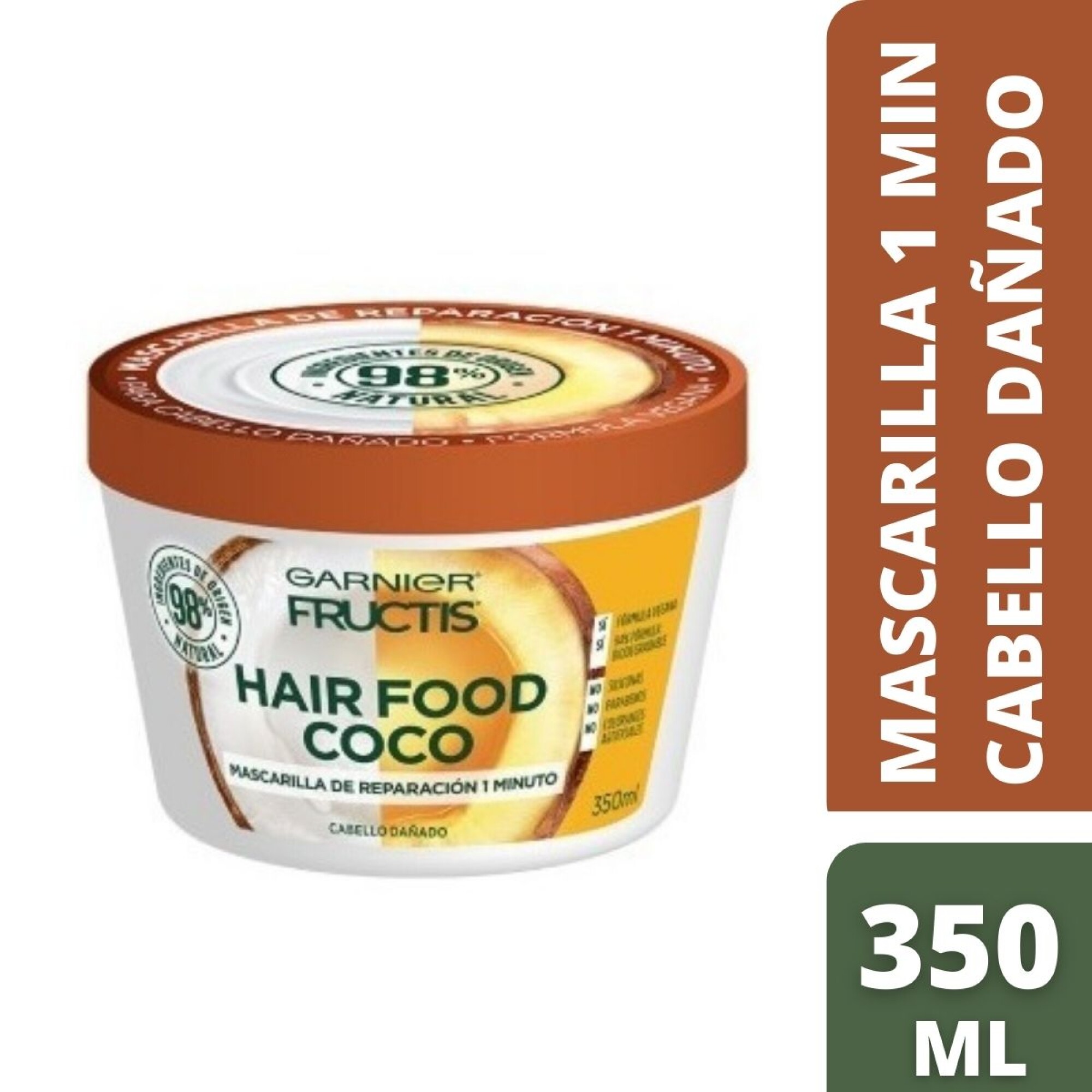 Flor de la ciudad Difuminar Desaparecer Mascarilla Garnier Fructis Hair Food Coco 350 ML — Coral