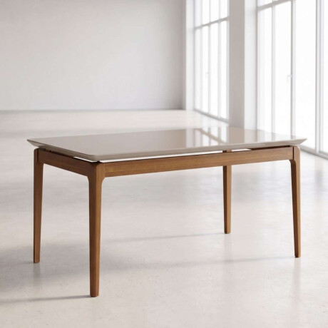 Mesa de Comedor Zara 1.2 Redonda Li­nea Manhattan Blanco/Natural
