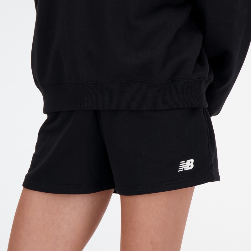 Short New Balance de Dama - FRENCH TERRY - WS41500BK BLACK