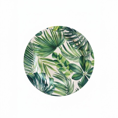 BAJO PLATO PLAST DIS HOJAS 33CM Unica