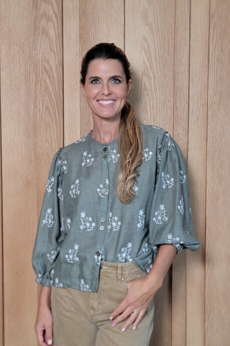 Camisa Melón Broderie Safari