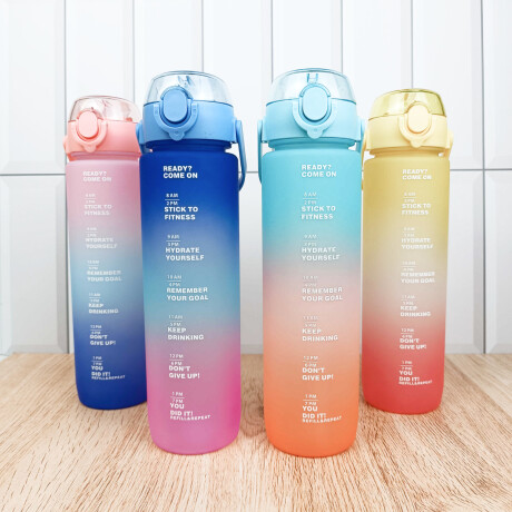 Botella degradé colores fuertes con asa Amarillo