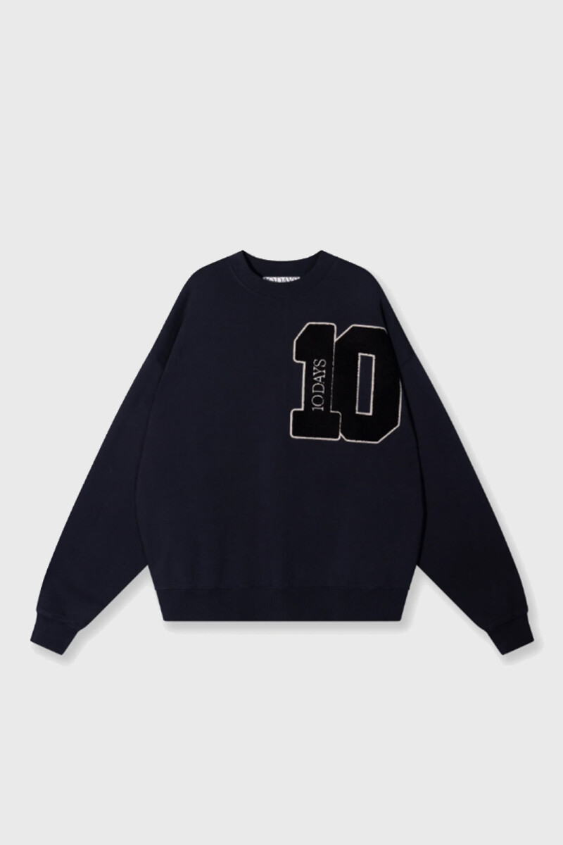 baseball sweater 10 Azul