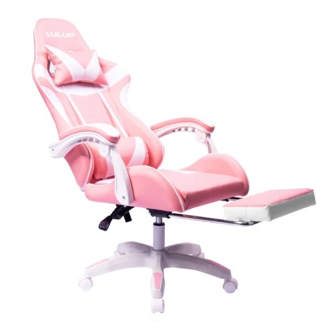 Silla Gamer Xtreme Level Con Posapies Rosa Con Blanco Silla Gamer Xtreme Level Con Posapies Rosa Con Blanco