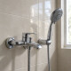 Griferia De Ducha Externa Monocomando Cromo Aqualia Alassio CROMO