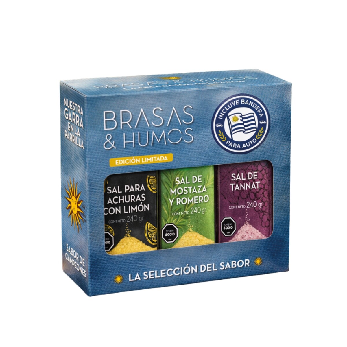 Kit sales parrilleras Brasas y Humos Edición Mundial 