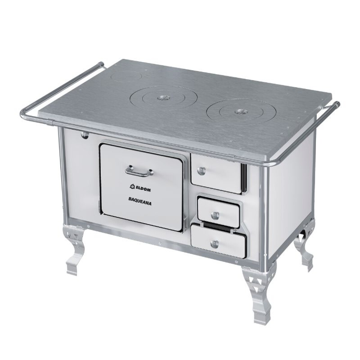 COCINA A LEÑA ESMALTADA - BLANCA 
