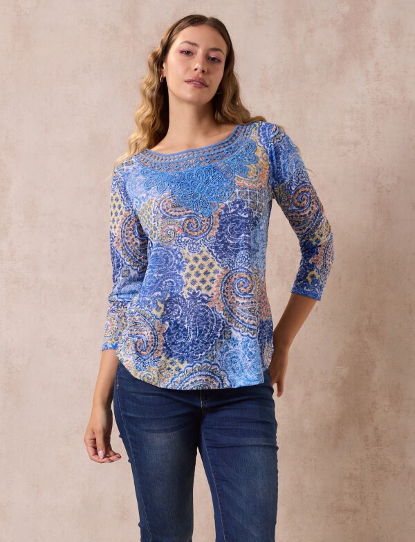 Blusa Calada AZUL/MULTI