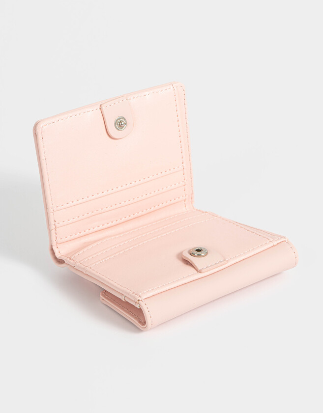 Billetera Billetera Efecto Engomada Rosa - Rosa Viejo