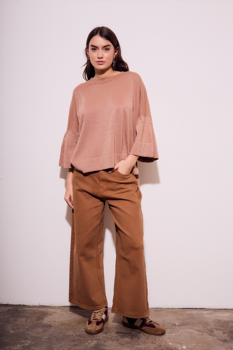 Sweater Manga Volado Mocha