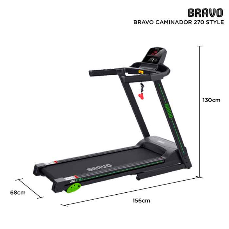 Caminador Bravo 270 Style Eléctrico Plegable con Monitor LED y 13 km/h Caminador Bravo 270 Style Eléctrico Plegable con Monitor LED y 13 km/h