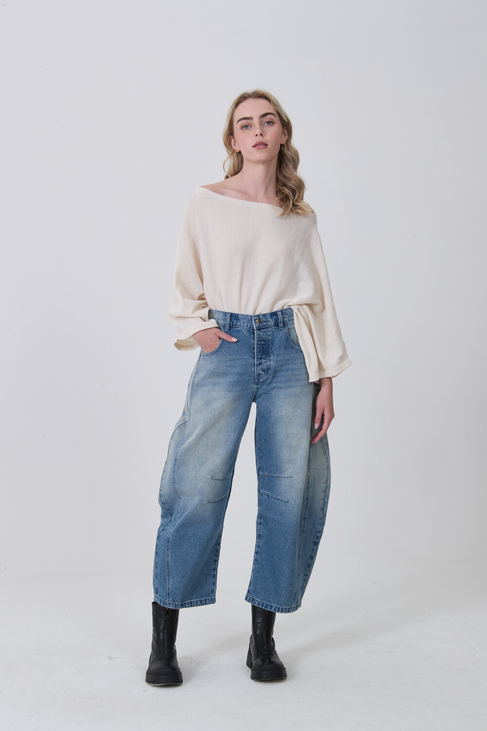 Pantalon Rynara Azul Grisaceo