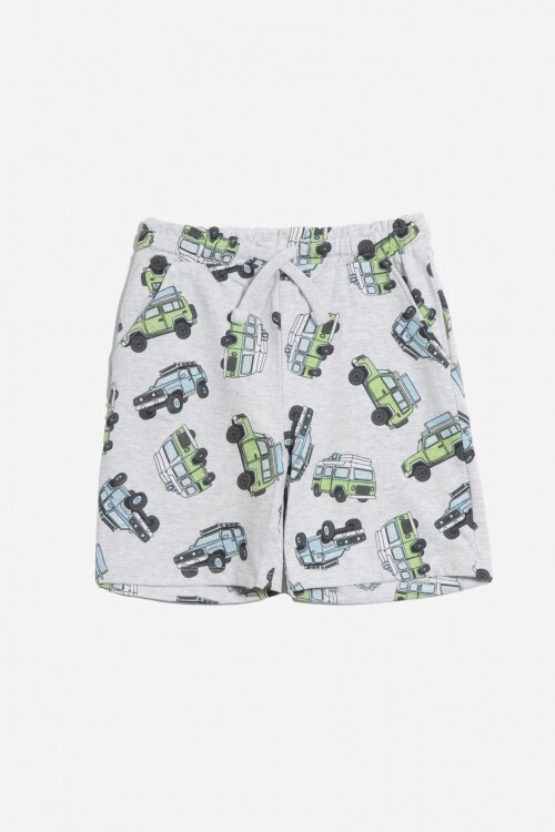 Bermuda terry estampada GRIS