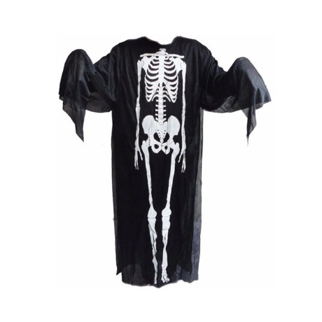 Disfraz esqueleto Halloween ADULTO con diseño brillante Negro