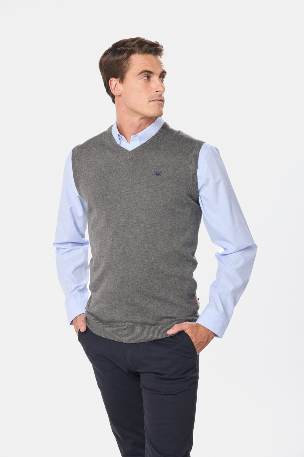 CHALECO TEJIDO Gris Oscuro