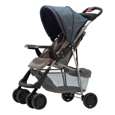 Cochecito de Paseo Convertible En Cuna Con Capota - Tinok Gris Oscuro