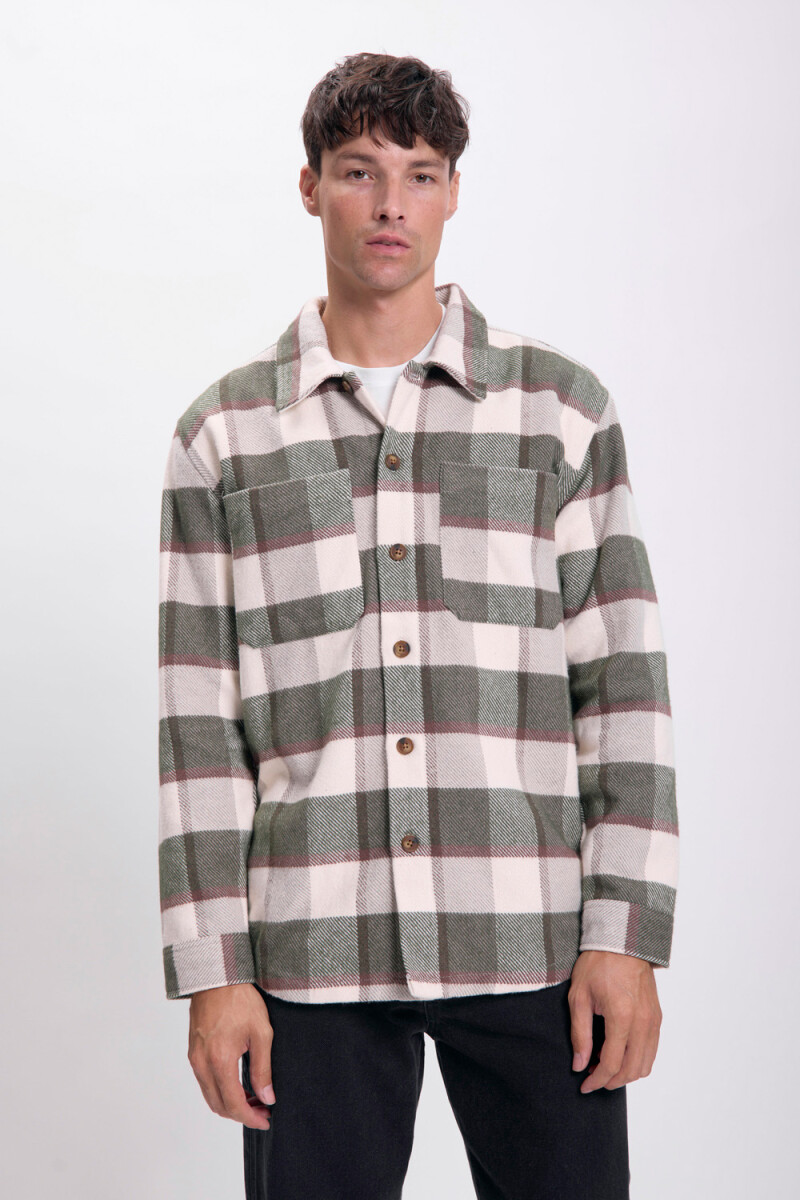 Sobrecamisa cuadros Gris