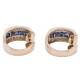 Aros en oro 18 k brillantes y zafiros carré. Aros en oro 18 k brillantes y zafiros carré.