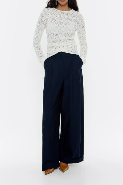 PANTALON CAMPANA PINZAS AZUL M Azul