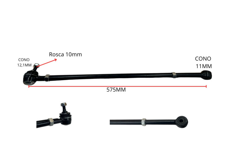 Barra De Direccion Volks Gol I/Amazon Senda/Parati/Gol Ii/Gol Iii/Gol Iv/Saveiro 80-25 Izq Barra De Direccion Volks Gol I/Amazon Senda/Parati/Gol Ii/Gol Iii/Gol Iv/Saveiro 80-25 Izq