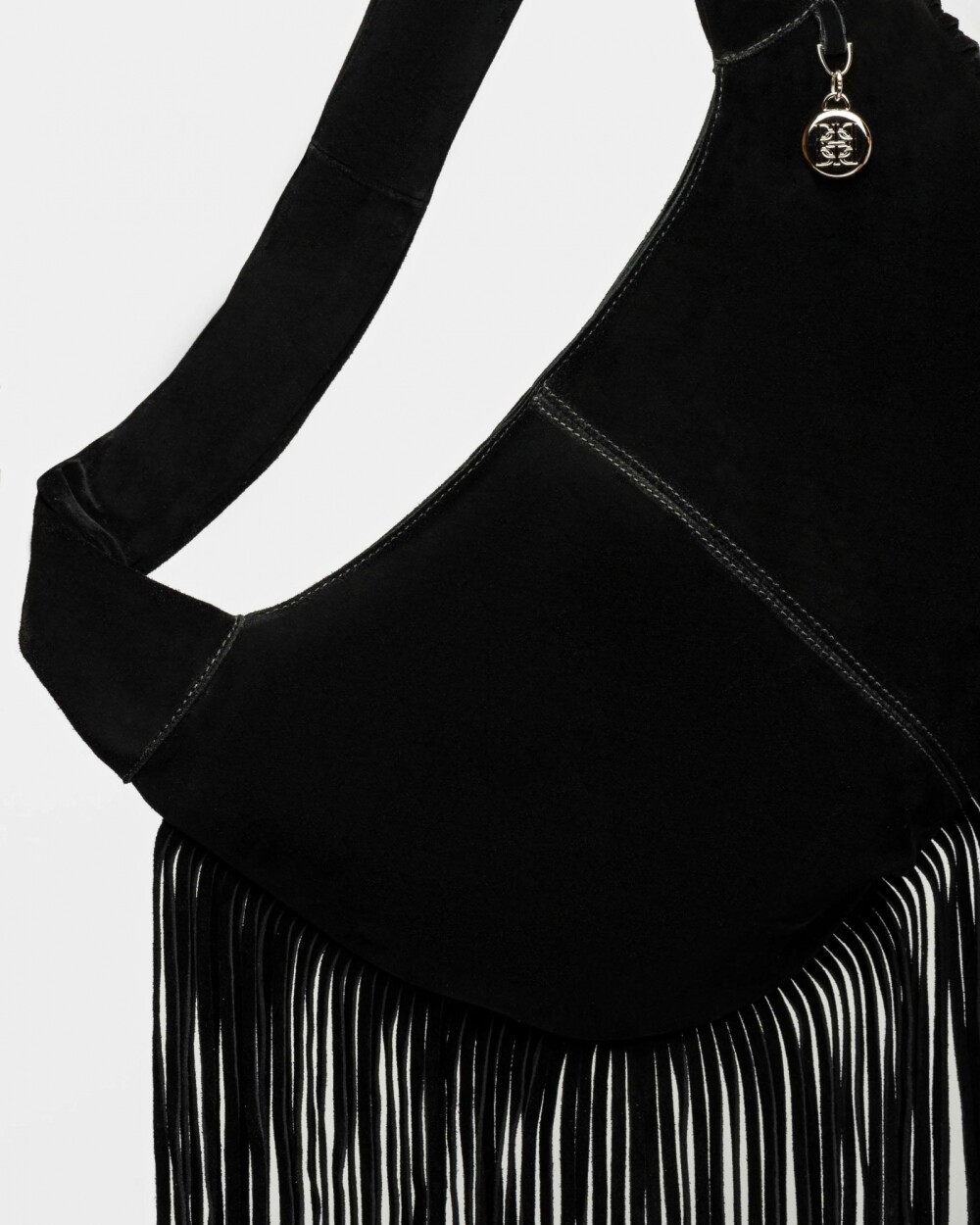 Bolso Amazonia en cuero gamuza Negro