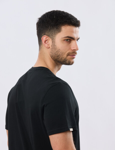 REMERA ESTAMPADA DE ALGODÓN Negro