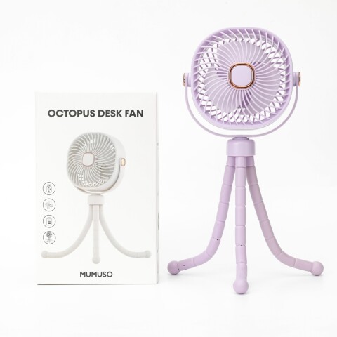 VENTILADOR DE ESCRITORIO OCTOPUS (CARGA USB/PÚRPURA) VENTILADOR DE ESCRITORIO OCTOPUS (CARGA USB/PÚRPURA)