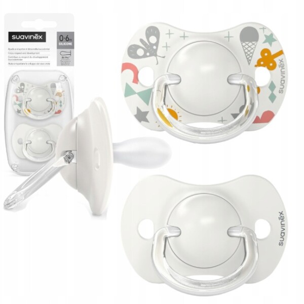 Set x2 chupete fisiologico Suavinex 0 a 6 M Park Blanco