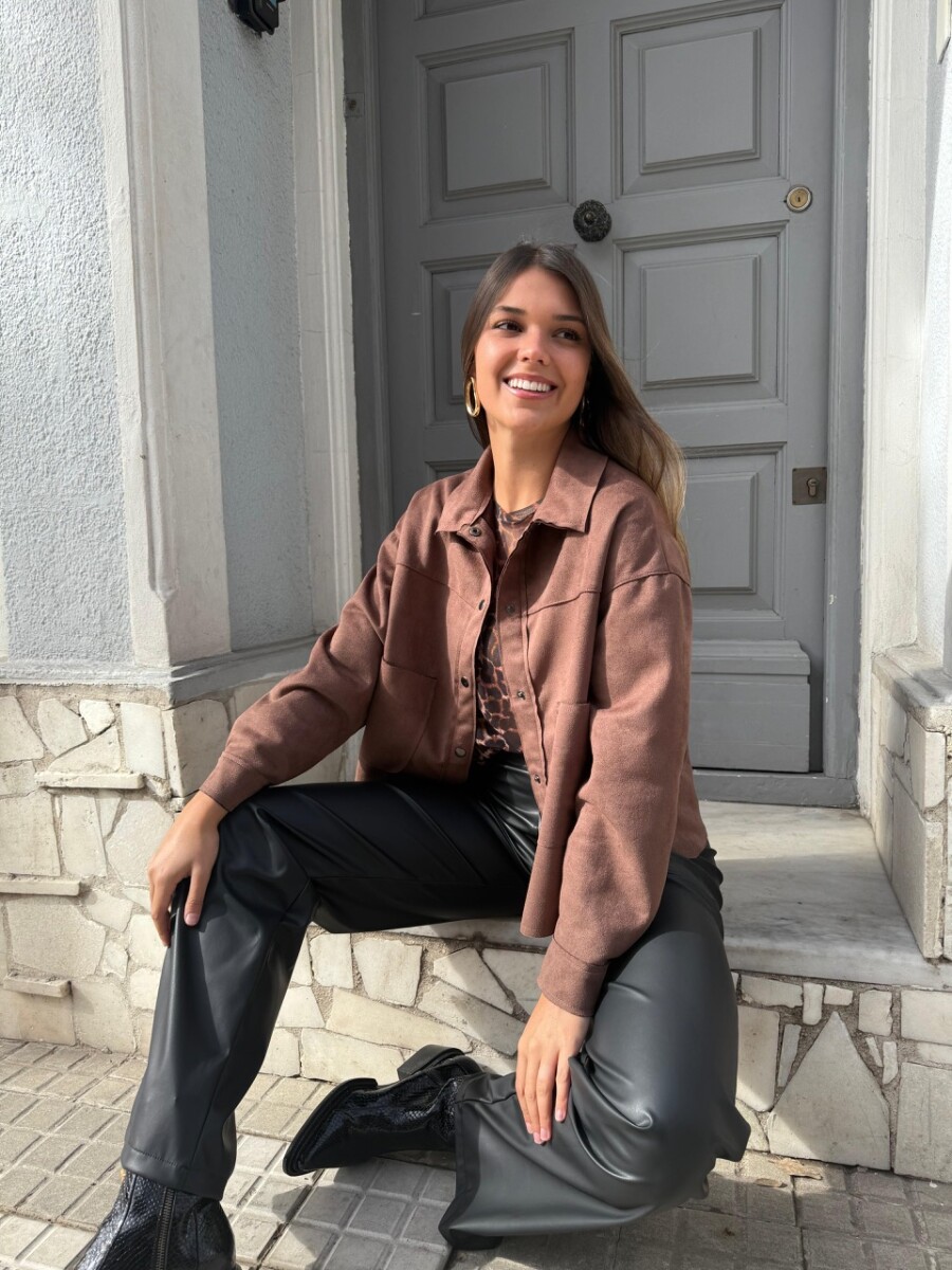 Chaqueta Gamuza - chocolate 