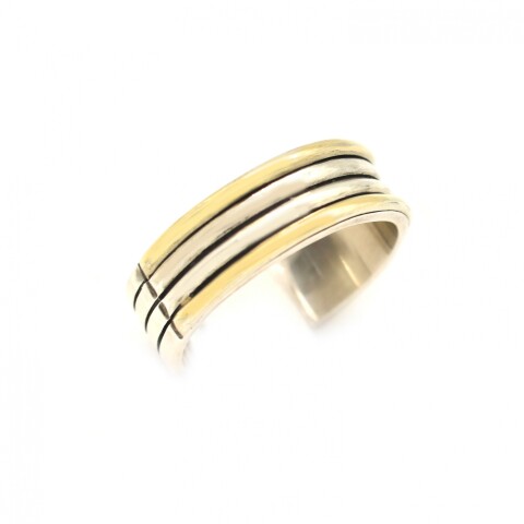 Anillo en Oro y Plata 925 Anillo en Oro y Plata 925