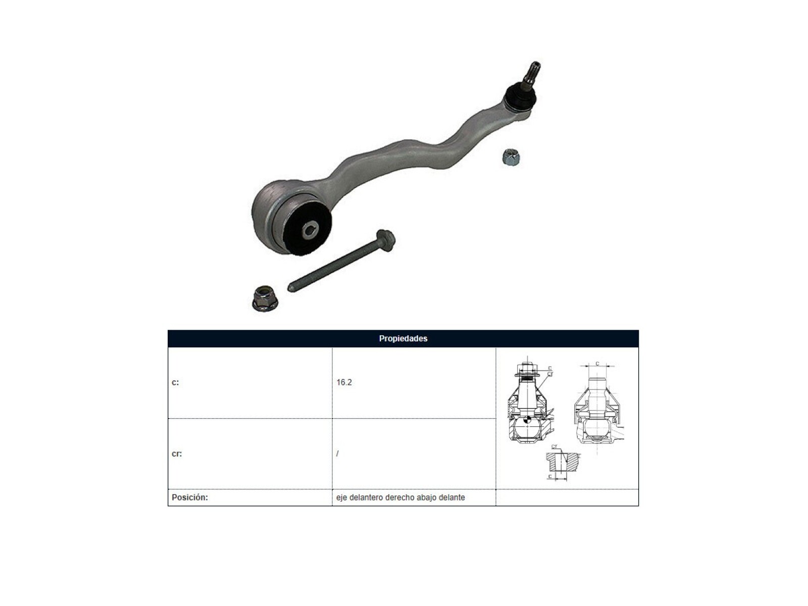 Brazo De Suspension Del BMW 320I (F30)/220I (F22)/318I (F30)/116I (F20)/120I (F20)/316I (F30)/118I (F21)/118I (F20)/328I (F30)/ 
