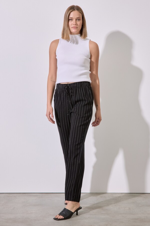 Pantalon Print NEGRO/BLANCO