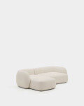 Sofá modular Martina 3 plazas de chenilla con chaise longue derecho color crudo 287 cm Sofá modular Martina 3 plazas de chenilla con chaise longue derecho color crudo 287 cm